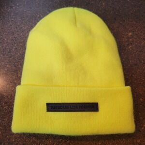 Funny Beanie Hat A**holes Live Forever Yellow High Viz Watch Cap Work Thinsulate